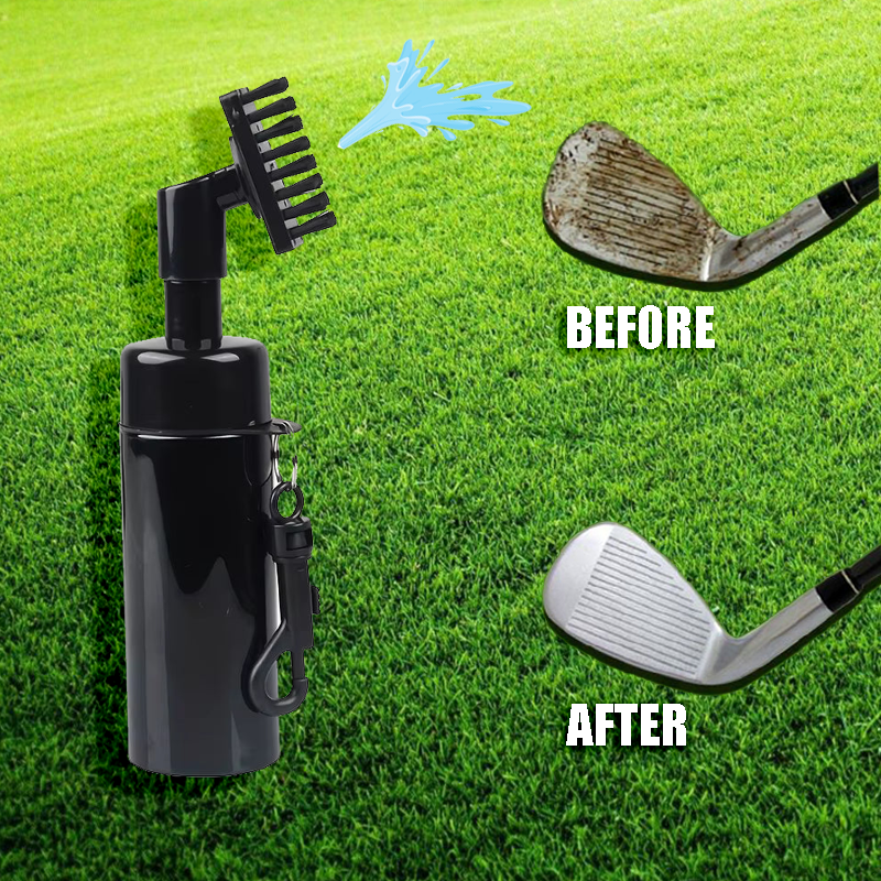 Golf Club Cleaner Groove Tube Brush with Leakproof Reservoir Squeeze Bottle for Effortless Cleaning (1 or 2 Pieces)