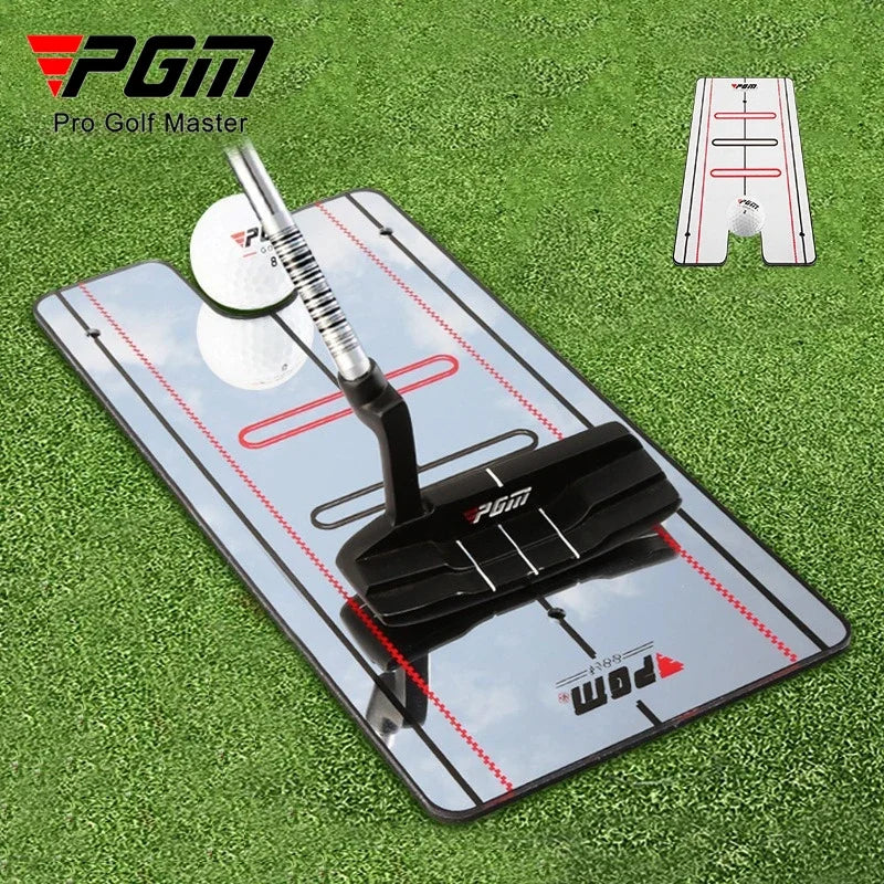 Beginner Golf Putter Trainer with Posture Correction Practice Mirror Panel JZQ016